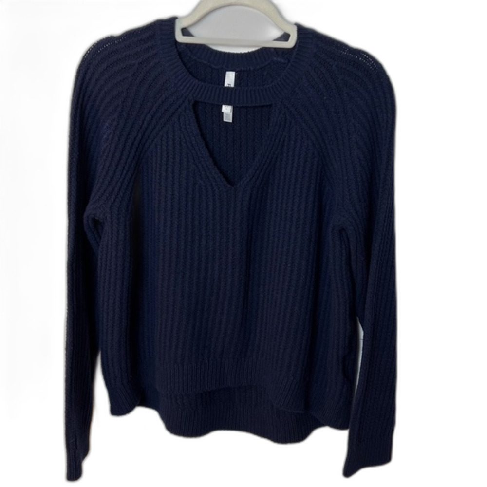 RVCA Front Keyhole Sweater Navy Size M